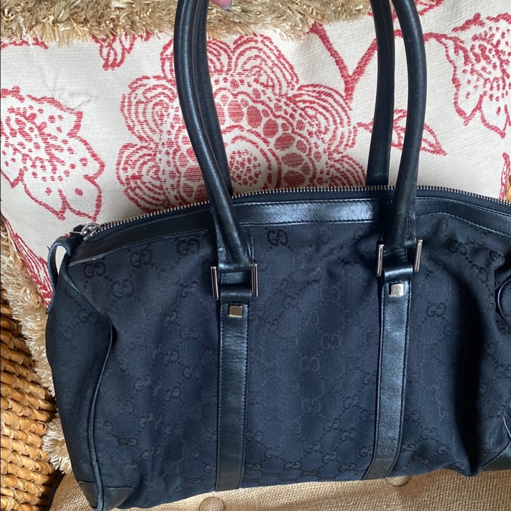 Gucci Black Monogram Tote